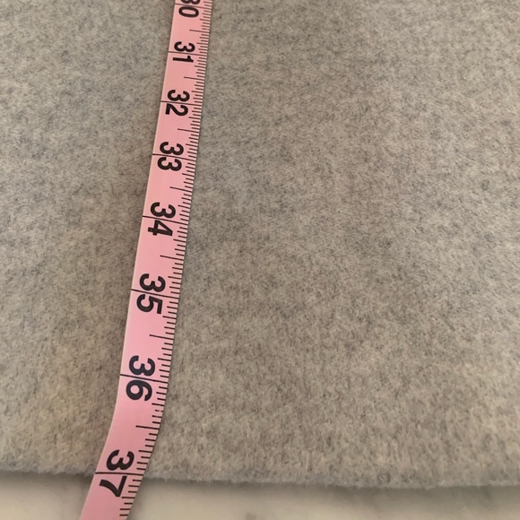 NWT French Connection light grey wool coat with fox fur collar size S - Picture 12 of 13